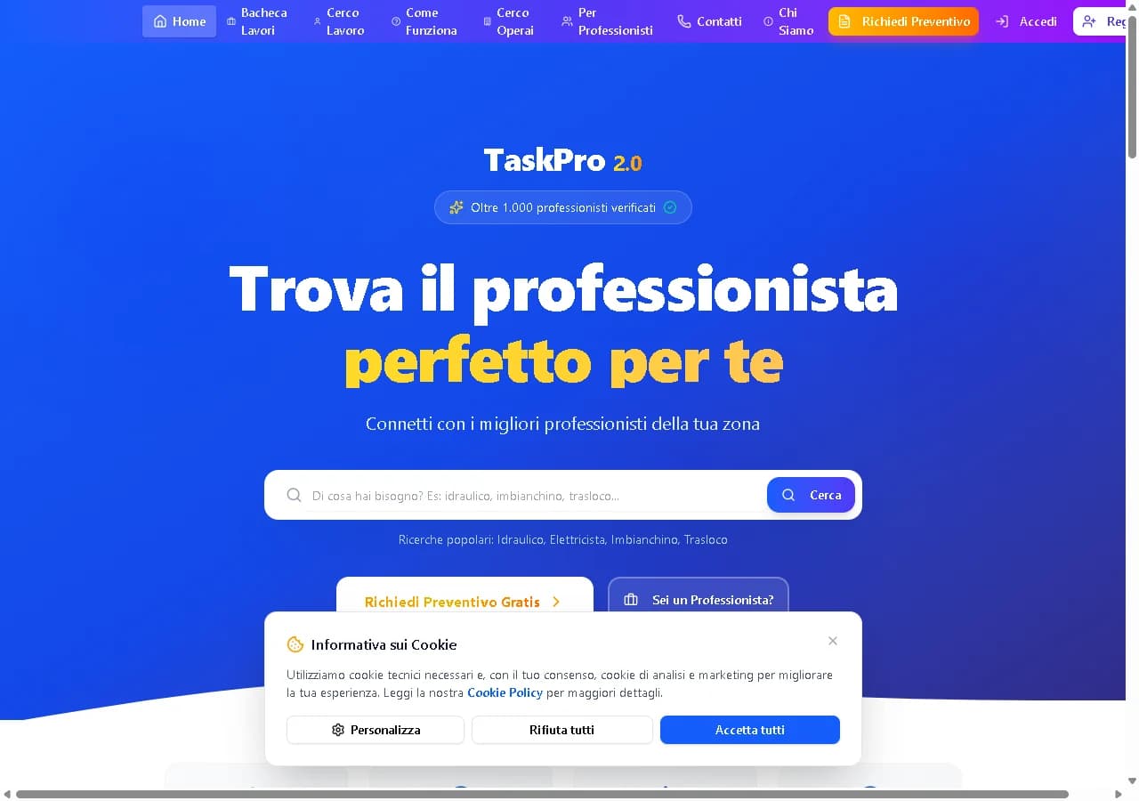 Pamje nga platforma TaskPro
